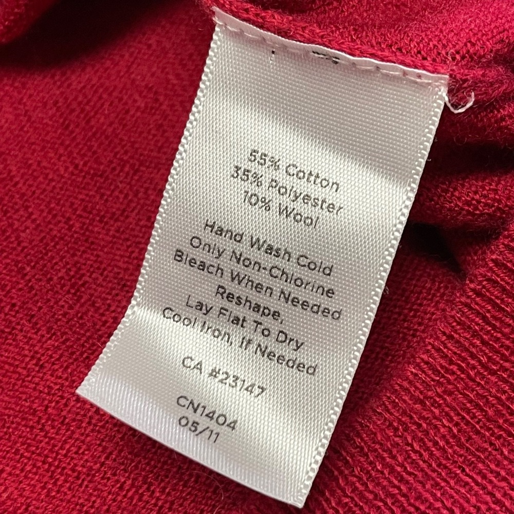 Talbots Red Ruffled Cardigan - Picture 12 of 13
